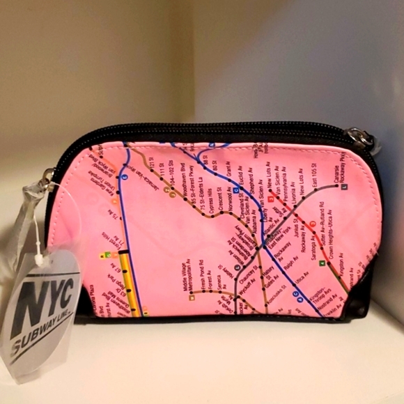 NYC SUBWAY LINE cosmetics makeup bag - Picture 3 of 5